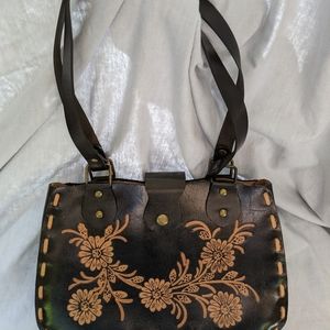 Handmade Leather Boho Hippie Purse Bag